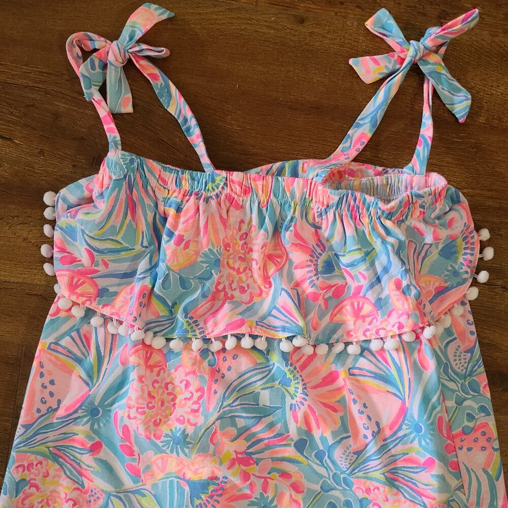 Lilly Pulitzer Top with ribbon ties